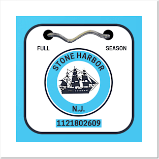 Stone Harbor New Jersey Beach Badge Posters and Art